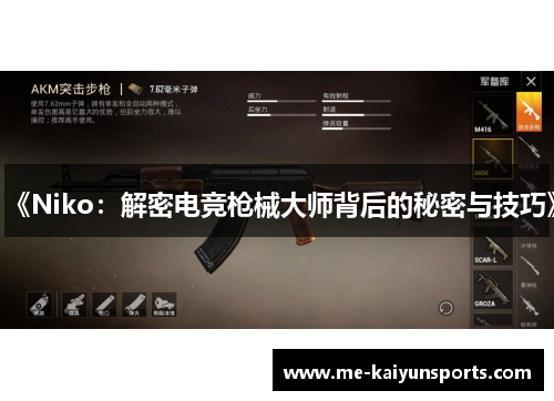 《Niko:解密电竞枪械大师背后的秘密与技巧》 《Niko:解密电竞枪械大师背后的秘密与技巧》